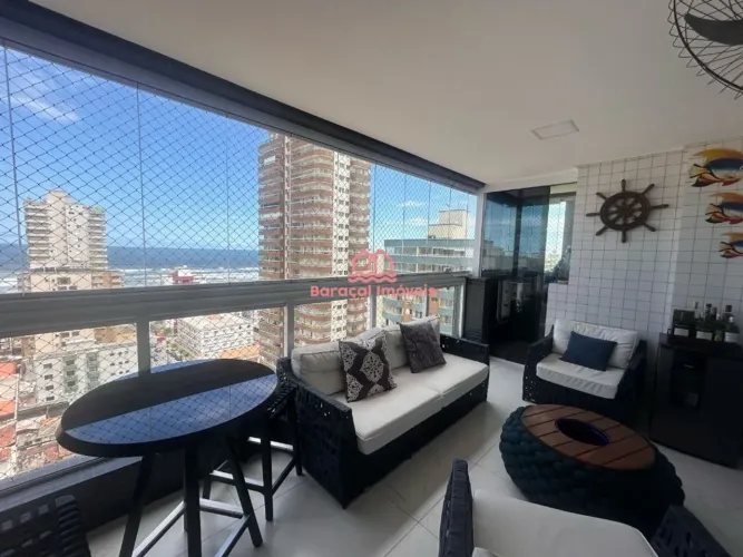Apartamento para Locação MOBILIADO COM VISTA MAR em Tupi, Praia Grande - SP