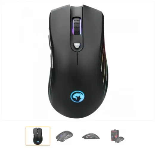 Mouse Gamer Marvo G813, 7200 DPI 7 Botões Led RGB Rainbow