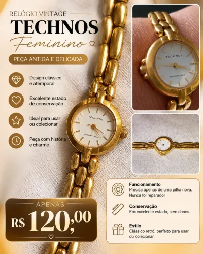 Relógio vintage big Ben feminino