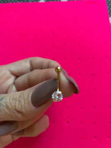 Piercing umbigo de ouro 18k