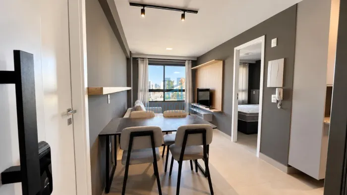 Apartamento Mobiliado com 1 Suíte para Locação | 36 m² | R$ 3.994,60 | Living Tirol