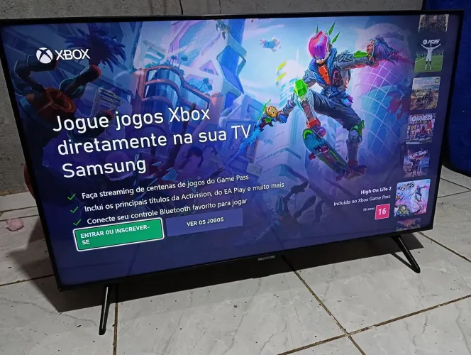 Tv Smart Samsung 43 4k borda infinita com Xbox