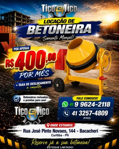 Locação de betoneiras
