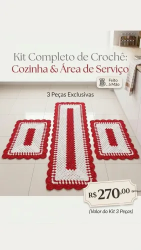 KIT TAPETE DE CROCHÊ FIO 6