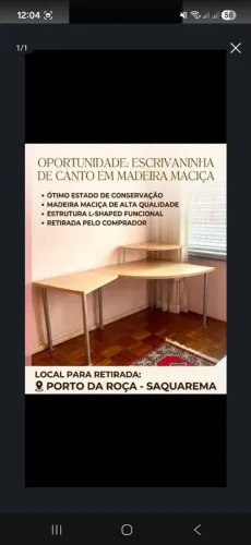 Vendo excelente escrivaninha , bem conservada , fácil montagem