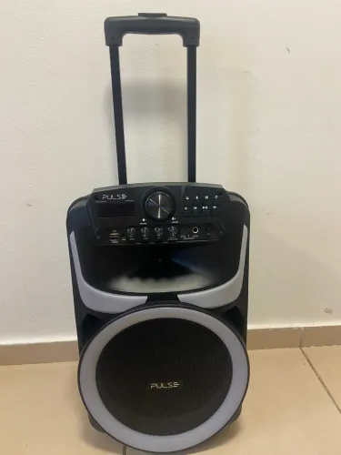 Caixa de som + microfone c fio