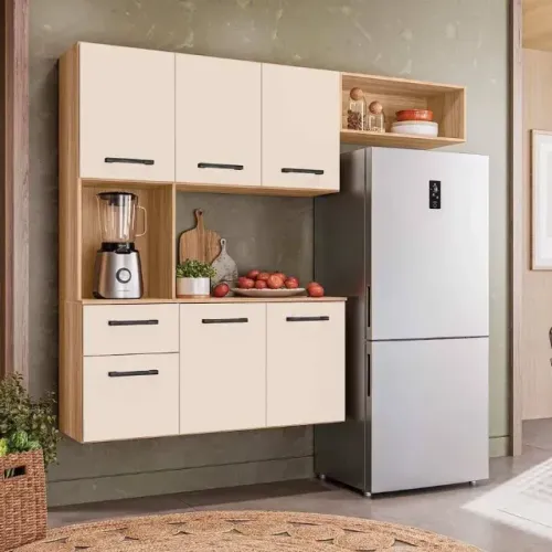 PROMOÇÃO - COZINHA SUSPENSA RAMALA 1.60 C/ 6 PORTAS 01 GAVETA