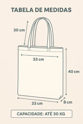 Ecobag Estampa bebida Coreana Soju Peach 40x33x8cm. Cor Bége