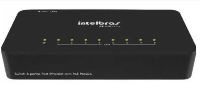 Switch Intelbras SF 800 Q+ V4.0 - 8 Portas (LAN1 PoE)