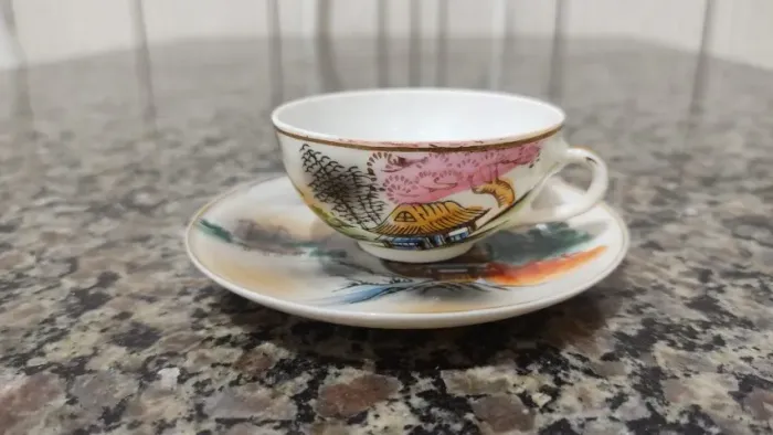 Xicara Japonesa Casca De Ovo Antiga Para Café