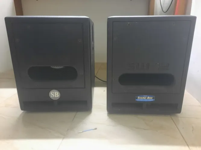 Caixa de som sub grave soundbox 12pol ativa+ passiva