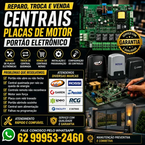 Reparo, troca e venda de centrais Portão Eletronico