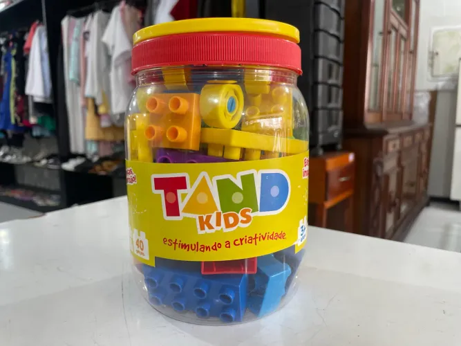 Brinquedo Pote de Blocos de Montar Tand Kids Toyster