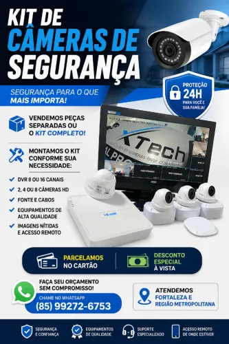 Câmeras de Segurança HiLook e Hikvision + DVR - Kit Completo