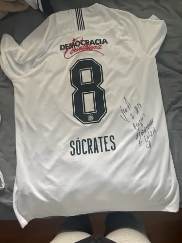 Camisa Corinthians 2018 Democracia (Sócrates) Autografada Vic Albuquerque Original Nike