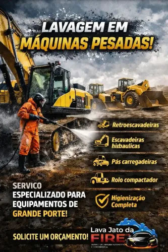 Lavagem de máquinas pesadas 
