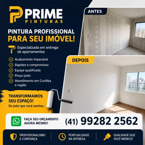 Pintura Profissional para Apartamentos | Curitiba e Região