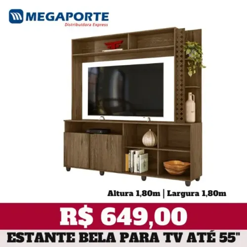 Estante para TV até 55" (NOVO) Entrega Grátis!