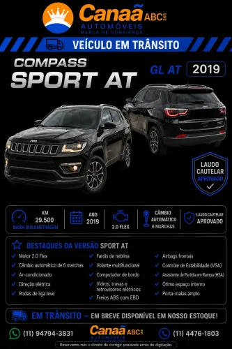 Jeep Compass Sport 2.0 4X2 Flex 16V Aut. 2019