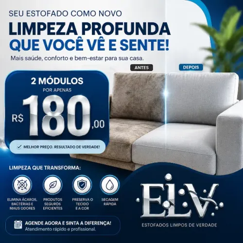 Higienização de Sofás | Resultado Visível por R$ 180