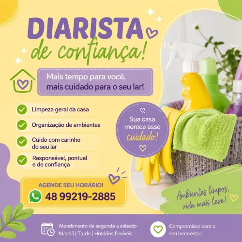 Depilação e serviço doméstico.