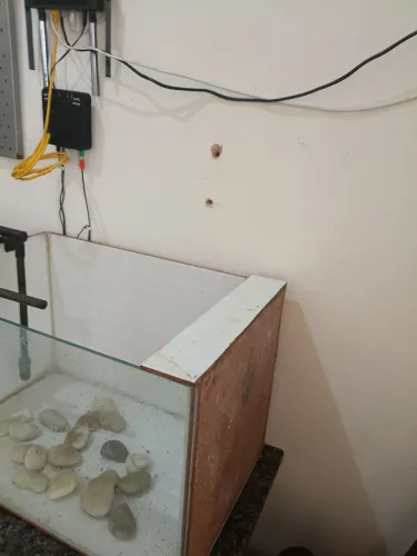 Aquário completo em vidro e azulejo 60 litros