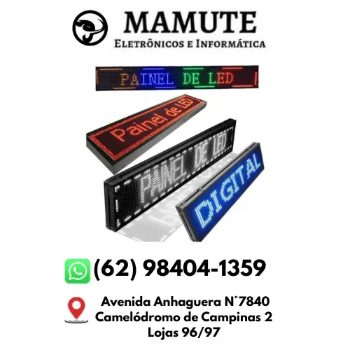 Painel Letreiro Luminoso Led 130x20 Interno Loja Supermercado Comércio