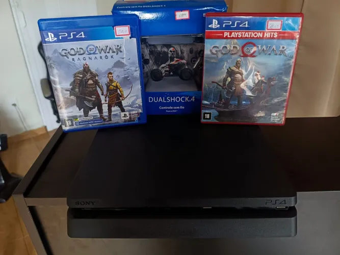Ps4 slim impecável kit God of war