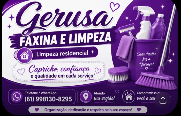 faxina e limpeza
