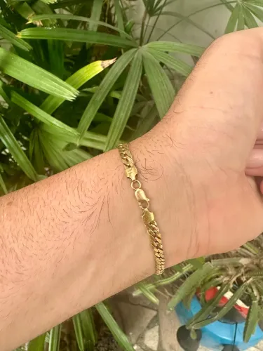 Pulseira masculina em ouro 18k