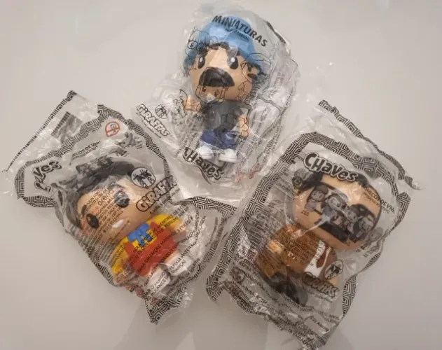 Coleção Chaves Giraffas 3 Personagens - Seu Madruga, Nhonho e Senhor Barriga - LACRADOS