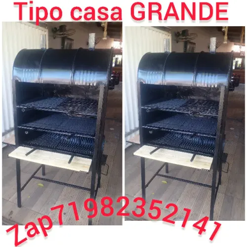 Churrasqueira Tonel Espetinho tipo casa Reforçada