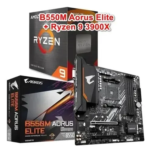Kit Upgrade Gamer Amd Ryzen 9 3900 + B550m Aorus Elite