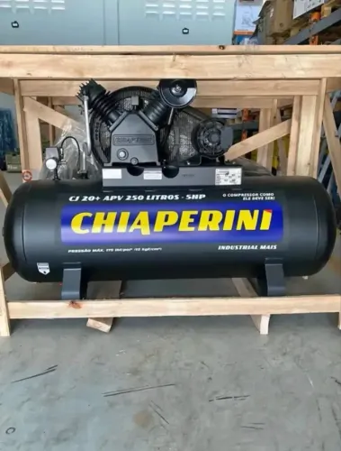 Compressor de ar 250L Chiaperini 20pes 175 psi 5CV - Novo