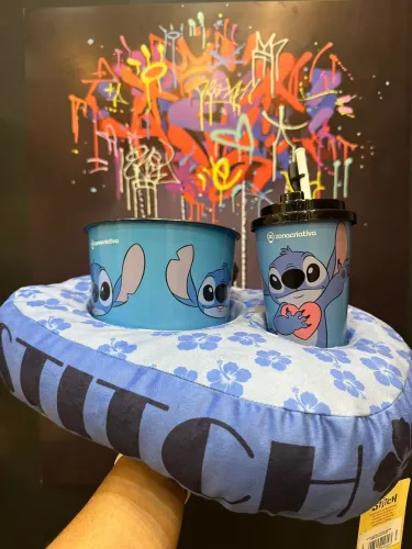 PORTA PIPOCA E REFRI - Stitch Disney