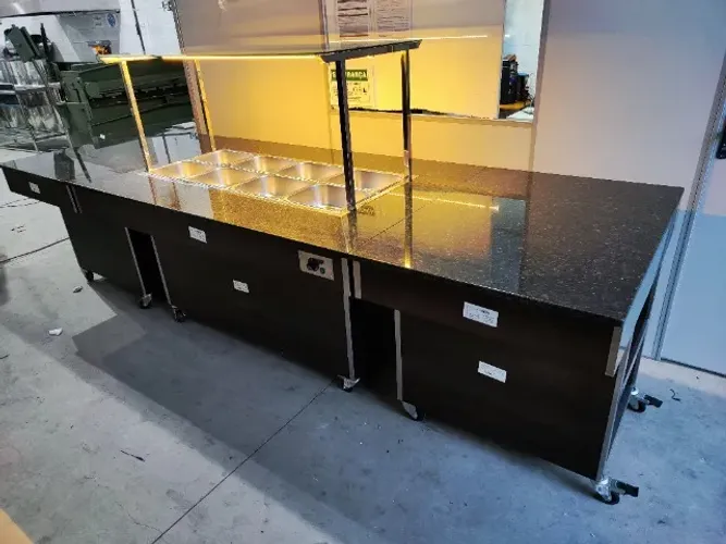 Pista fria inox profissional 10 cubas SS