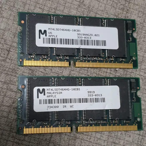 Vendo 2 Memórias RAM SO-DIMM 32MB PC100 Micron - Apple Antigo!