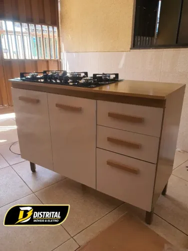 Balcão para Cooktop 5 bocas Intenza com Tampo 120cm Pronta Entrega