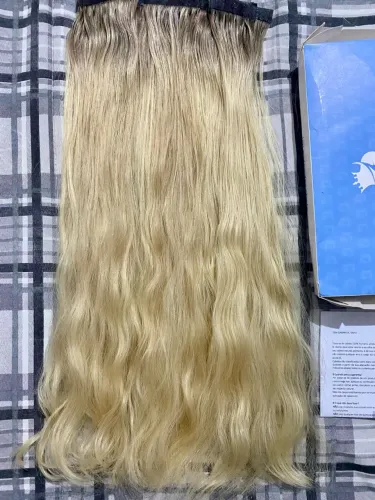 Cabelo Humano Brasileiro Loiro Esfumado Mega Hair 50cm