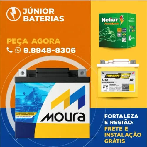 Bateria moto 7Ah Fortaleza moura