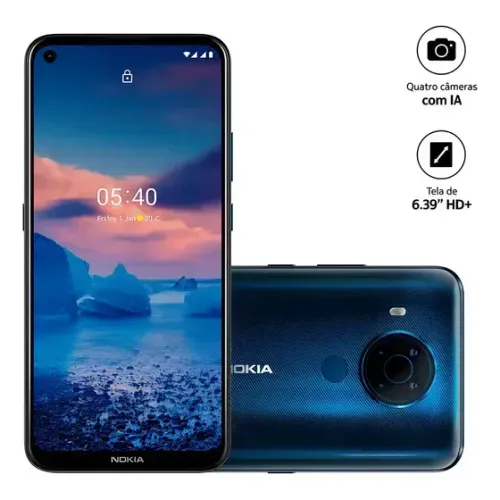 Celular Smartphone Nokia 5.4 Azul, ótimo estado, com todos os acessórios, confira!!!