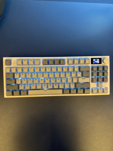 Teclado mecânico Attack Shark K86 Branco e Cinza
