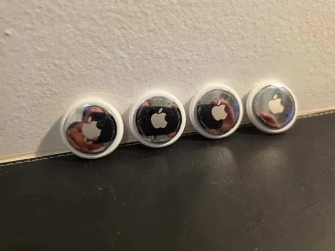 Pacote Airtag Apple Bluetooth Cor Branco 4 Unidades