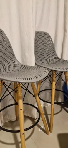 Conjunto com 2 banquetas altas de cozinha