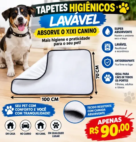 Tapete lavável pet 