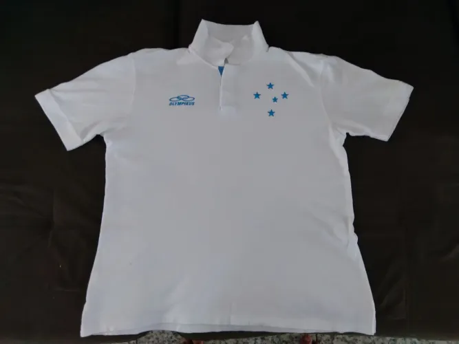 Camisa polo Cruzeiro 2013 branca original Olympikus,modelo viagem.