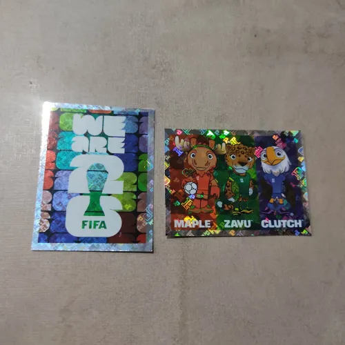 Lote figurinhas brilhantes Copa 2026 Panini