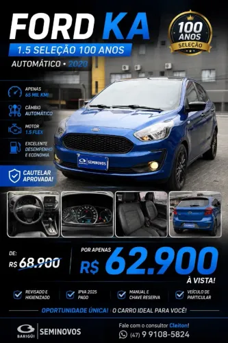 Ford KA 1.5 100 Anos Flex 5P Aut. 2020