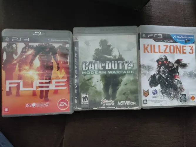 Combo jogos de ação PS3 - CoD, FUSE, Killzone 3