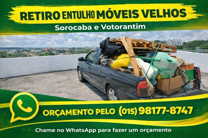 RETIRAMOS SEU ENTULHO E MÓVEIS VELHOS